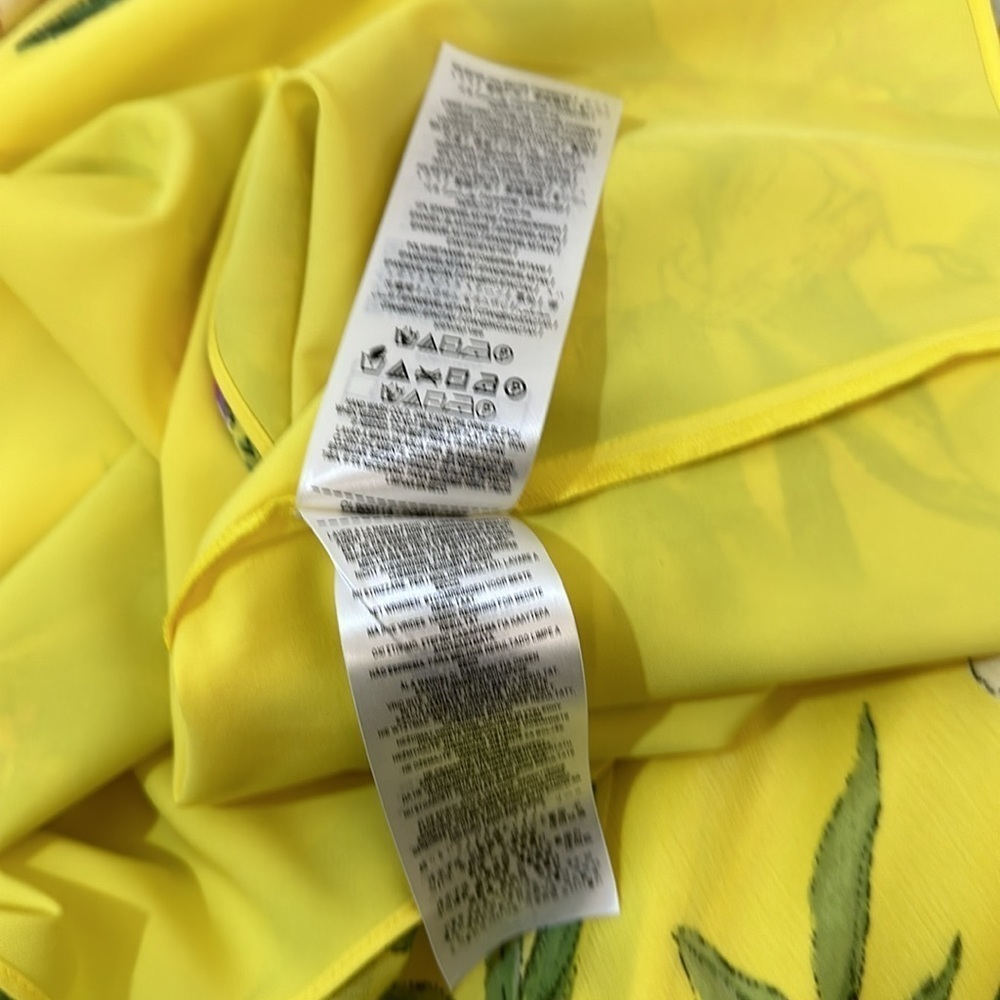 Guess yellow floral tropical elegant full Loyola Printed Maxi Dress Size 0 zero - Picture 9 of 10